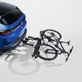 Porte-vélos sur attelage 2 vélos avec grand angle de rabattement